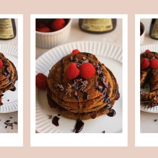 Flourless PB Banana Protein Pancakes