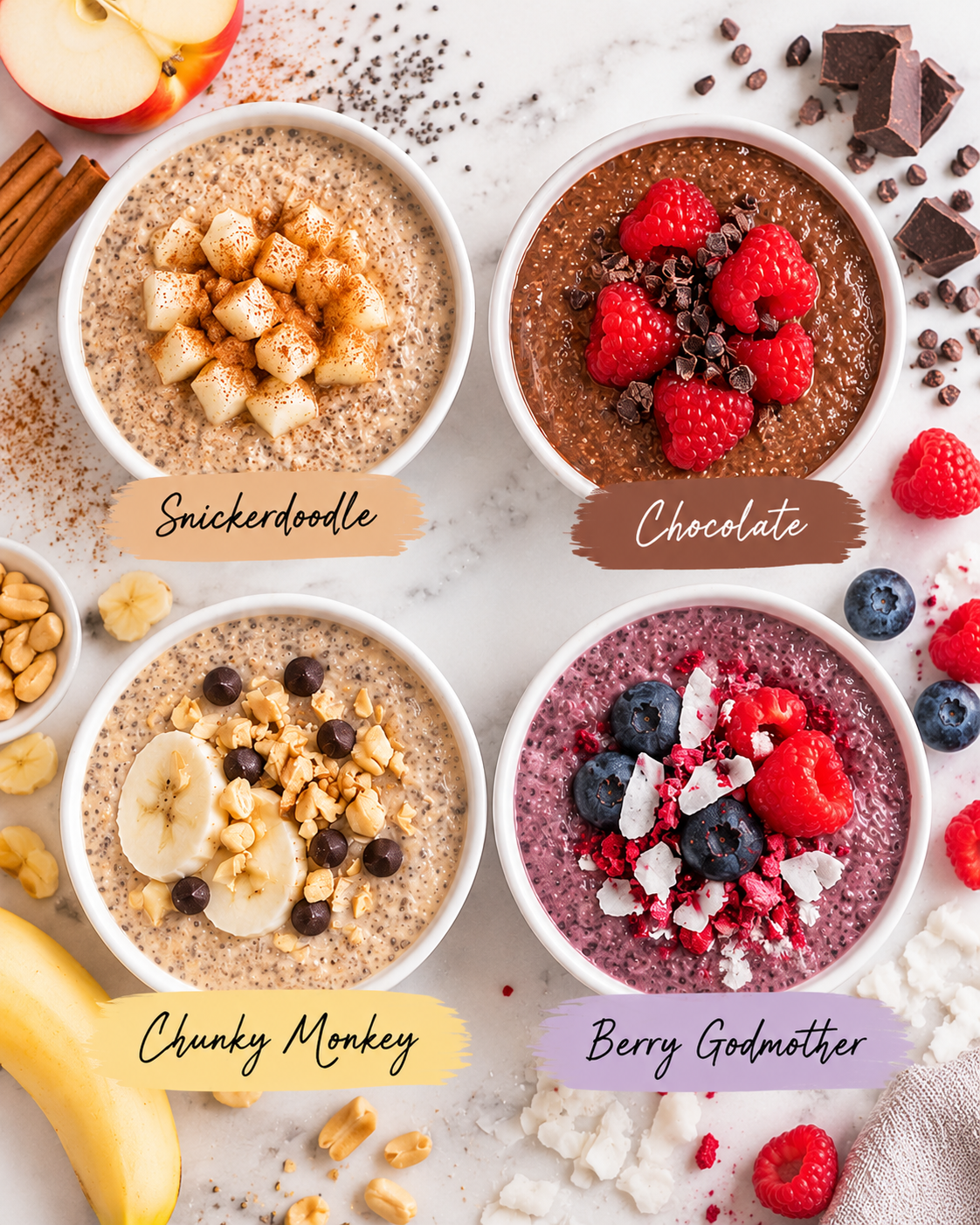 Chia Pudding Variety Pack (8 bags)