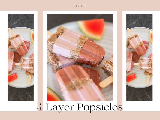 4 Layer Watermelon Popsicles